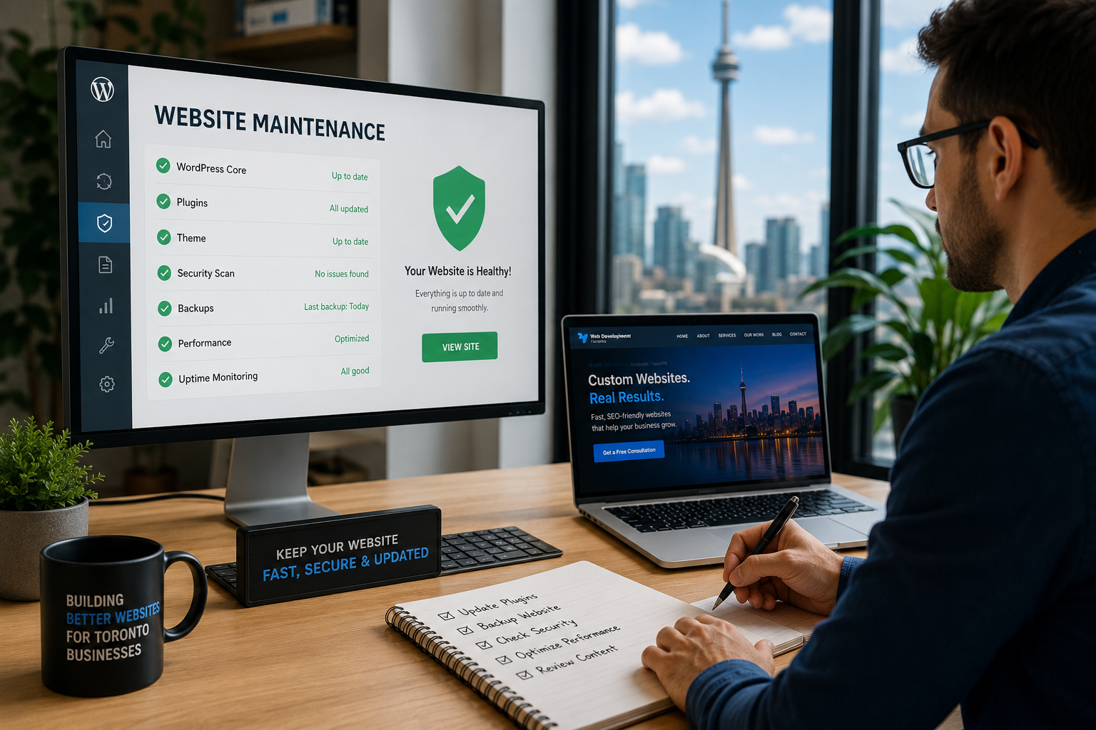 Website maintenance for a Toronto business WordPress website