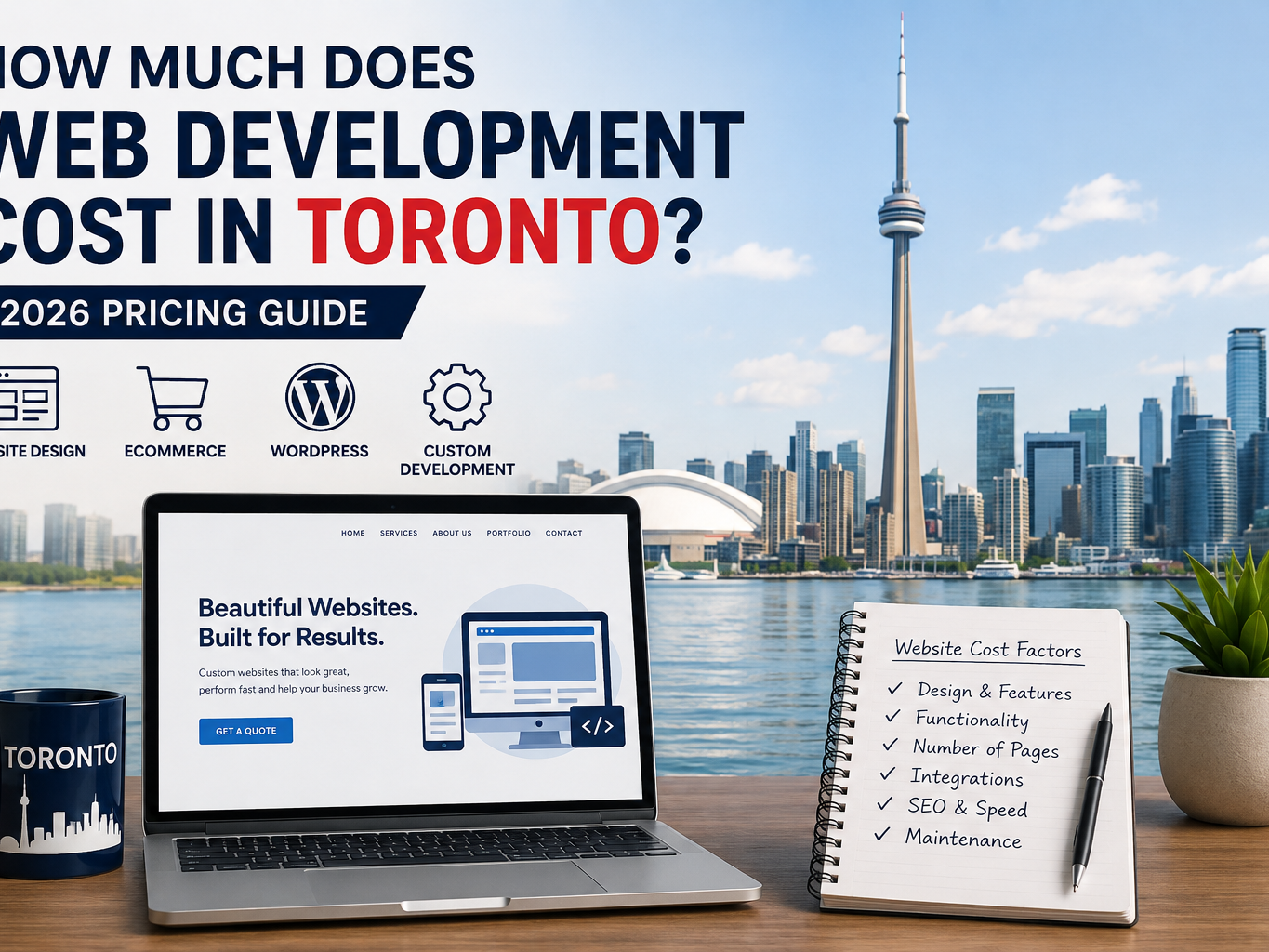 Web development cost in Toronto for businesses in 2026