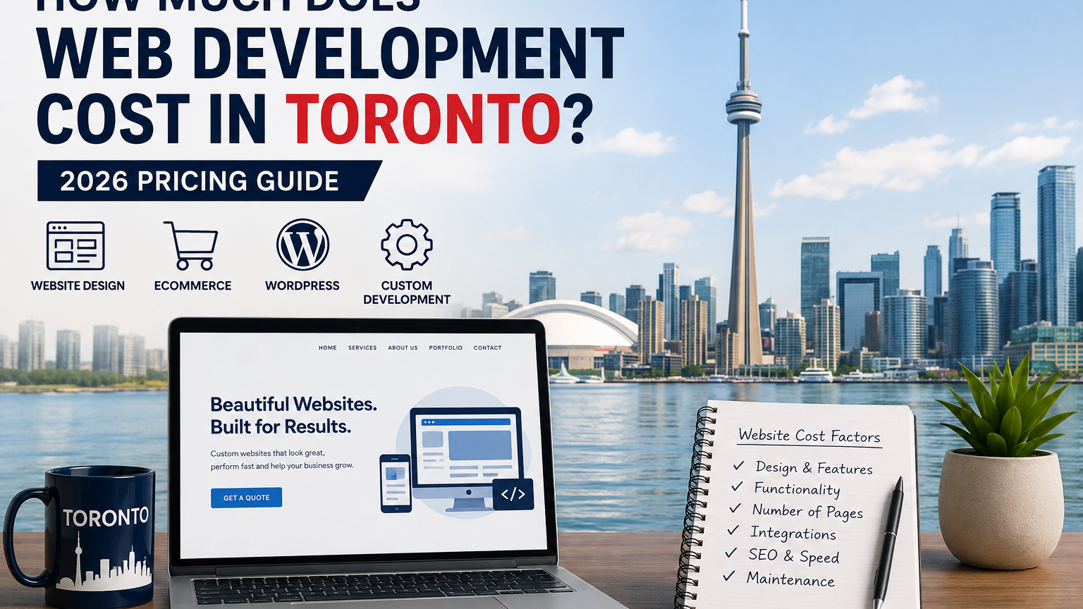 Web development cost in Toronto for businesses in 2026