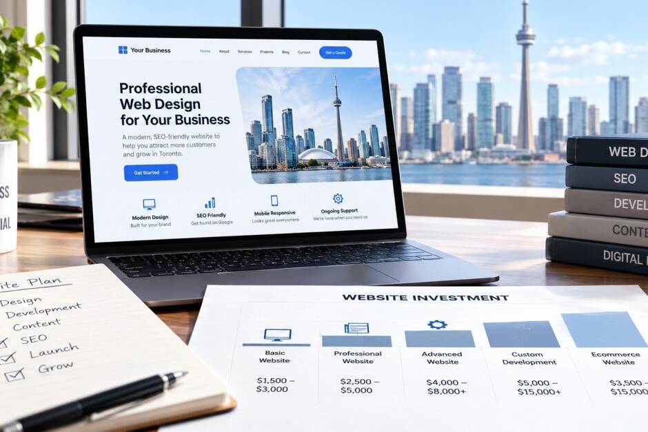 Small business website cost and web design in Toronto