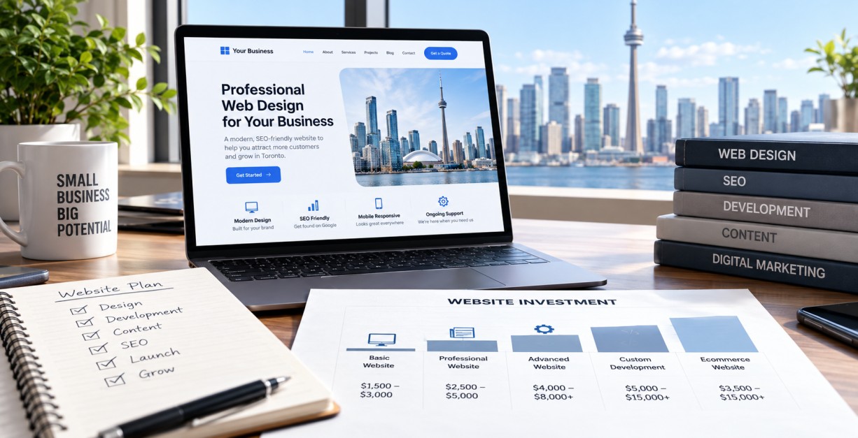 Small business website cost and web design in Toronto